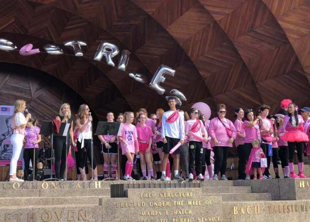 High School and Middle School Students Unite to Support Breast Cancer Awareness