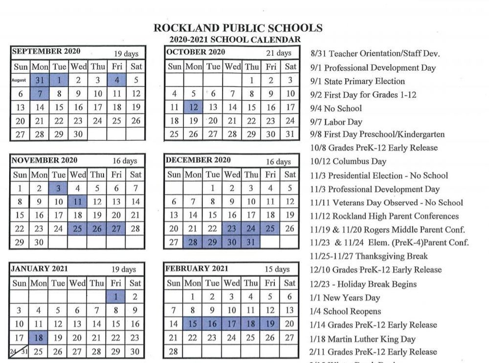 Approved 2020 - 2021 School Calendar