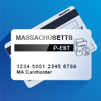 Picture of a Massachusetts state issued EBT card