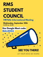 RMS Student Council Information for the 2020-2021 school year