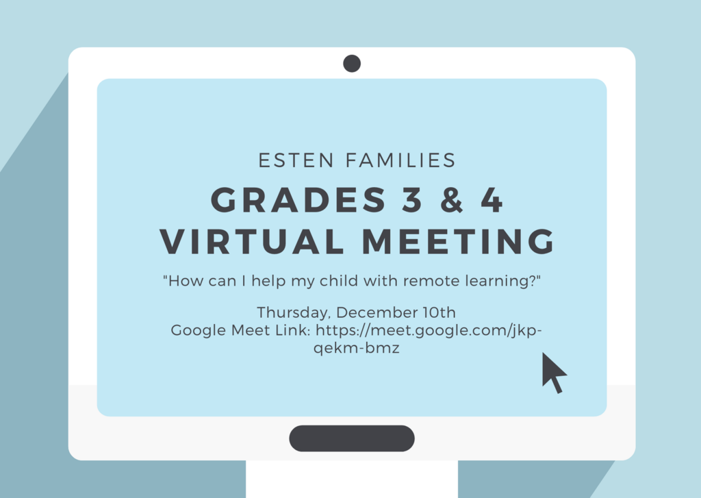 Grade 3 & 4 Virtual Meeting
