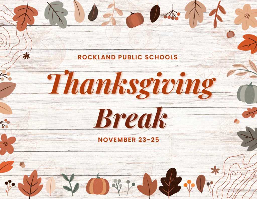 shiplack background with pumpkins, leaves, and text that says thanksgiving break november 23-25