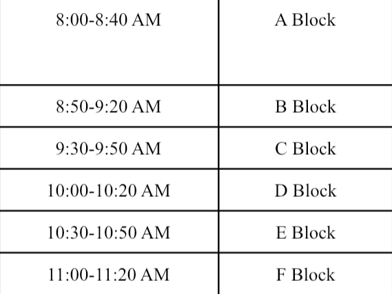 Student Orientation Schedulea